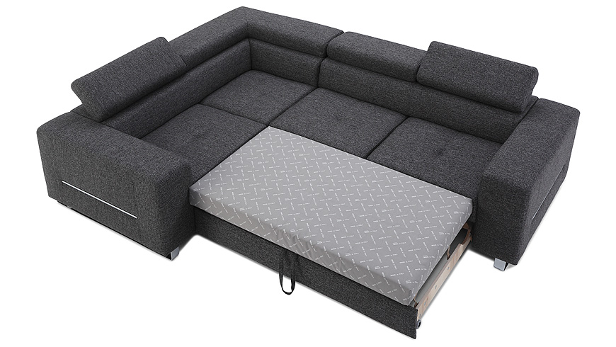 FABIO narożnik z wygodną funkcją spania typu delfin