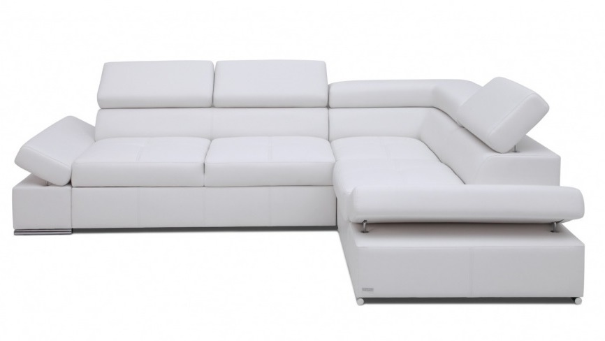 LORENZO narożnik w białej skórze