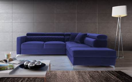 MENTOR komfortowy narożnik z funkcją spania i pojemnikiem.