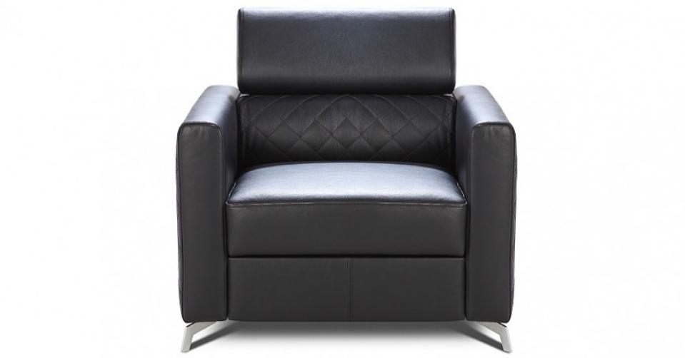 MENTOR fotel w skórze naturalnej.