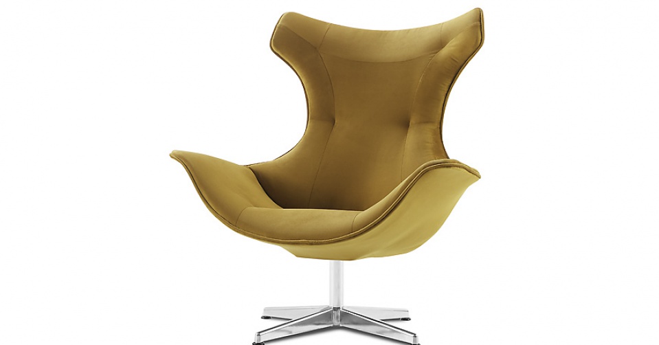 MIRASOL designerski fotel w tkaninie velvet NAPOLI