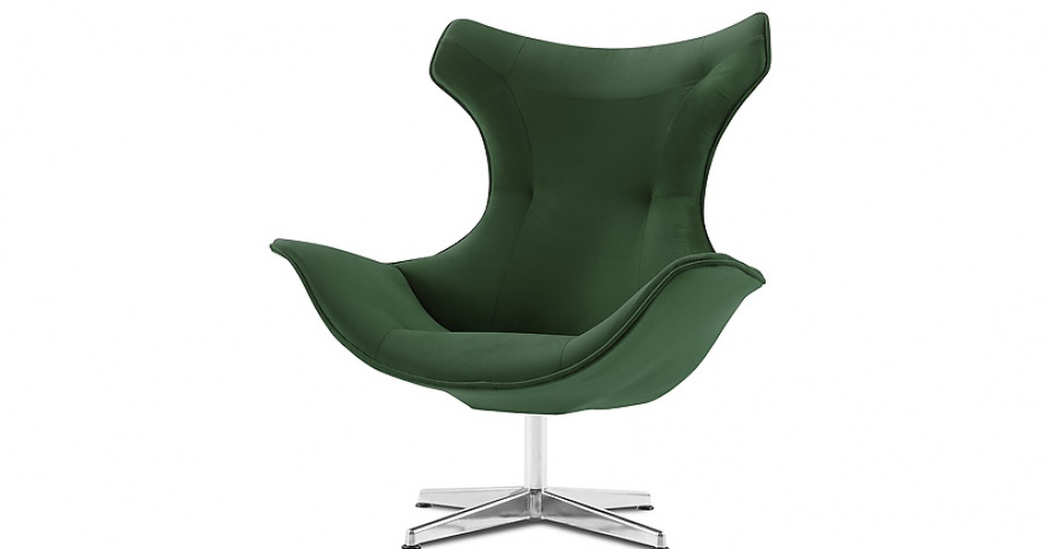 MIRASOL designerski fotel w tkaninie velvet NAPOLI