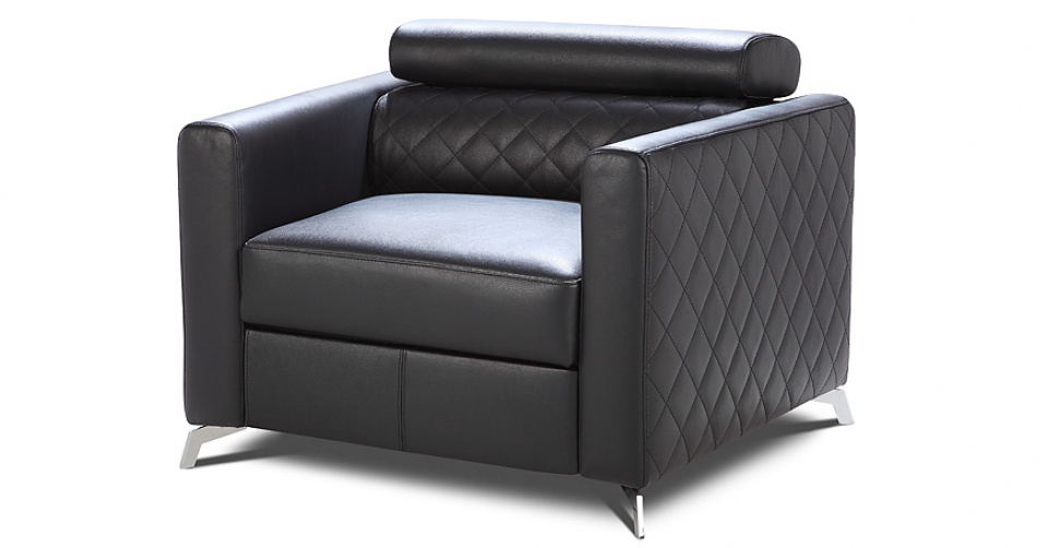 MENTOR fotel w skórze naturalnej.