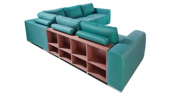 Elegancka biblioteka z naturalnej okleiny dostępna jest w kilku kolorach.