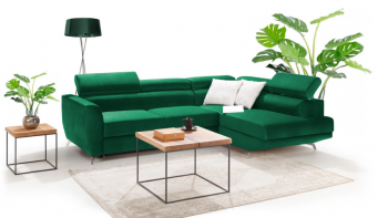 COMEZO narożnik w tkaninie plamoodpornej velvet.