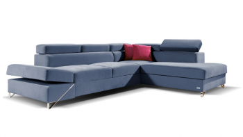 SILENTO B-2F-REC narożnik lewostronny w niebieskim kolorze.