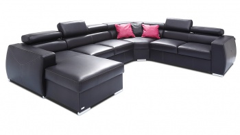 VENTO układ OTN-2F-ET-2P-B w skórze naturalnej col. black.