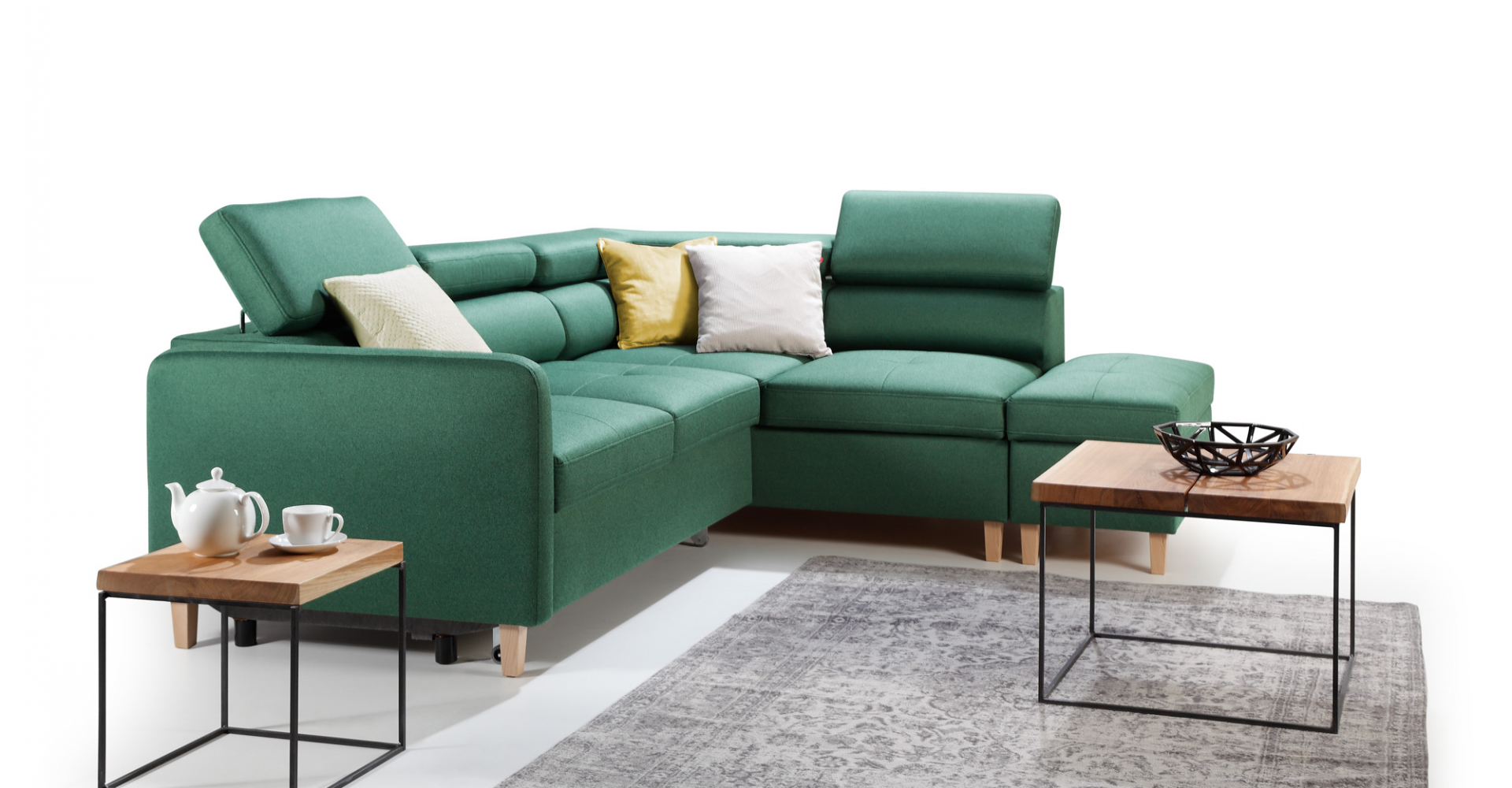 SVEN skandynawski styl narożnika z funkcją spania.