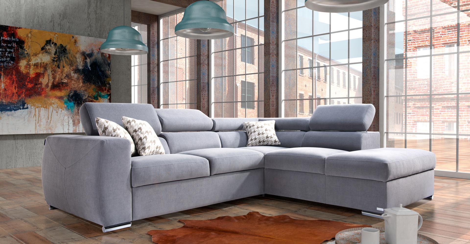 VENTO B-1RX-1-E-1-D komfortowy narożnik z funkcją relaksu.