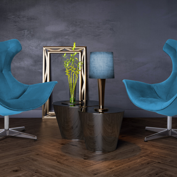 Mirasol komfortowy fotel w tkaninie velvet